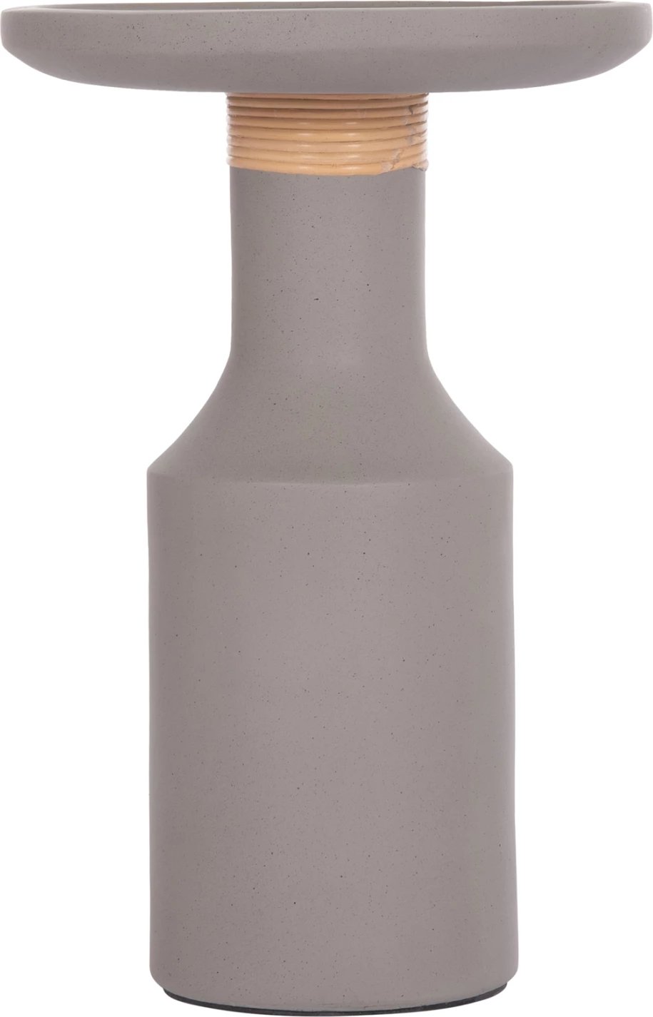 Tavolinë anësore TRED(T), çimento fibër, gri, ratan natyral, FH18169.03, 40x61cm