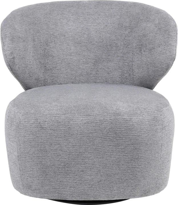 Karrige me krahë rrotulluese Marelia, material stof, ngjyrë gri, 73x76x76cm