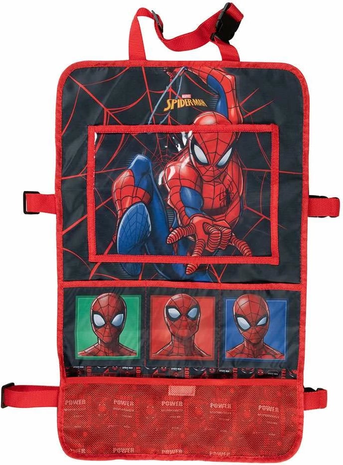 Organizator për sedilje makine, Colzani, Spiderman, 40x60 cm, poliester i larshëm, shumëngjyrëshe