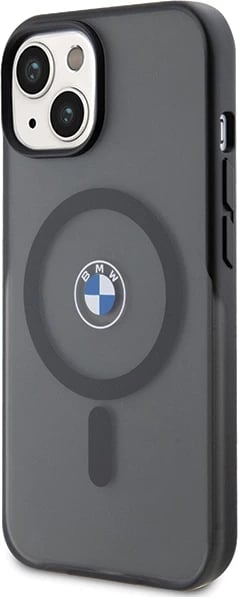 Mbështjellës BMW Signature MagSafe për iPhone 15 Plus / 14 Plus, i zi