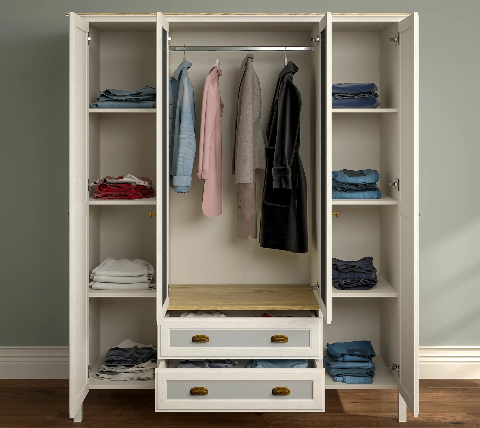 Dollap Skye Decor, FRN-21001, krem, lis, gri