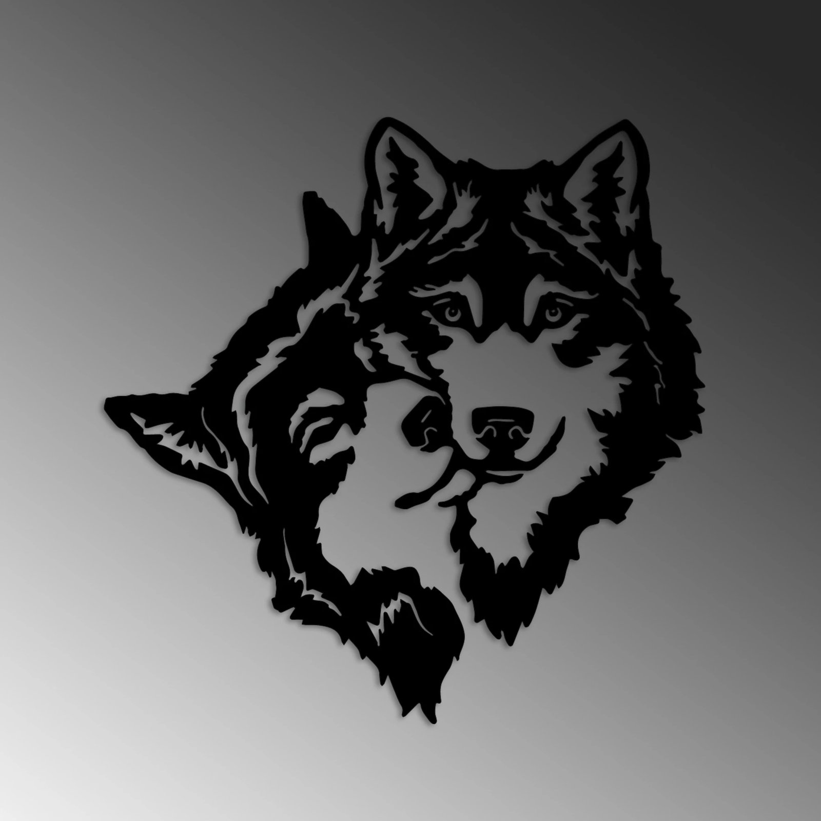 Aksesor dekorativ metalik për mur Wallity, its Love, ngjyrë e zezë, 54x54cm