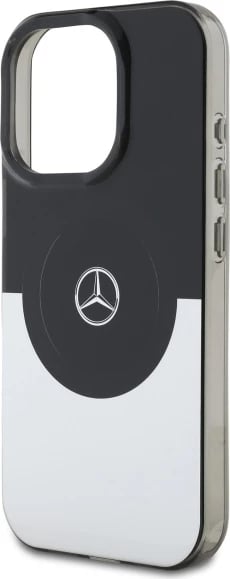 Mbështjellës Mercedes Double Layer BiColor MagSafe për iPhone 16 Pro, argjendtë