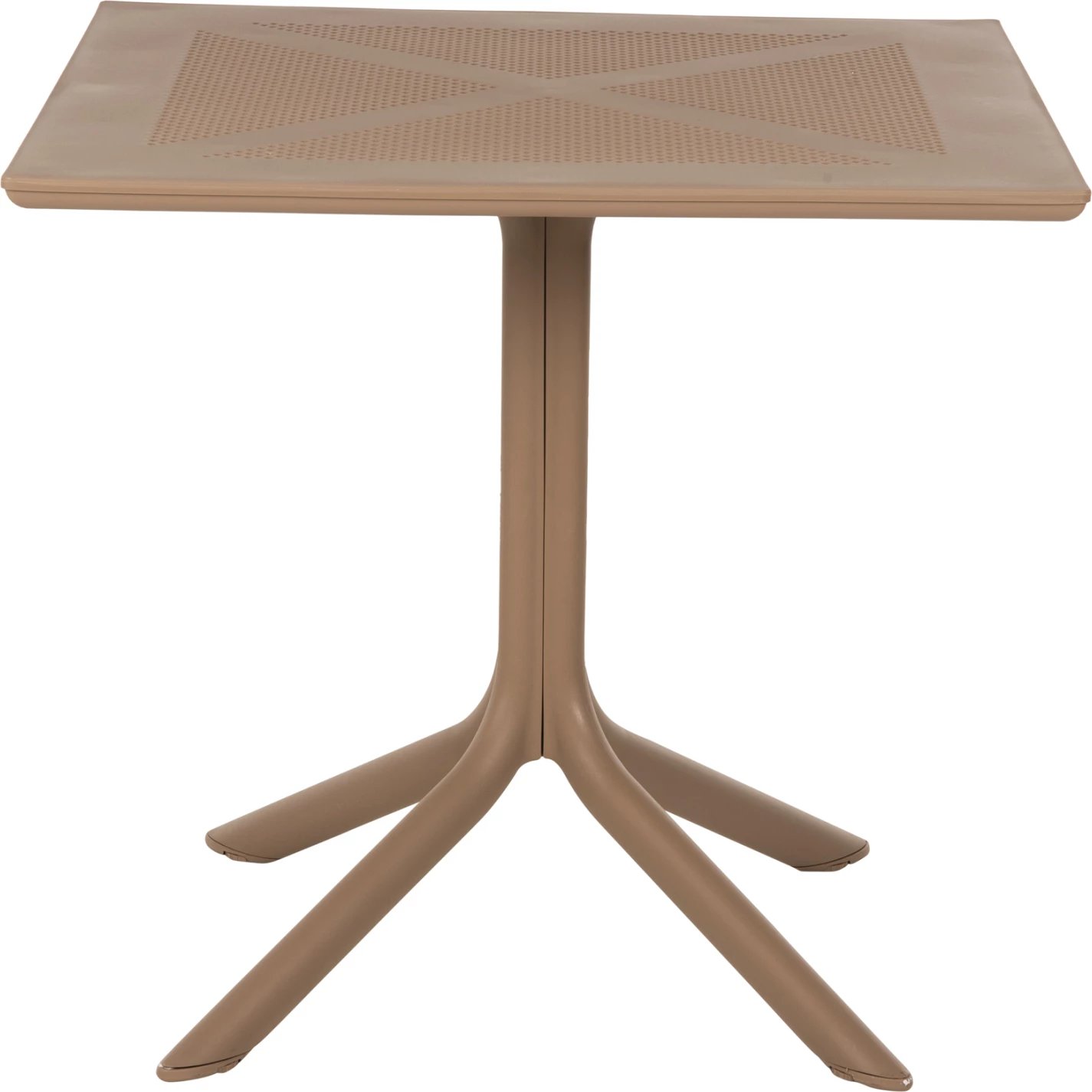 Tavolinë katrore për jashtë, polipropileni, Lunar FH5930.14, ngjyrë kapuçino, 80x80x75H cm