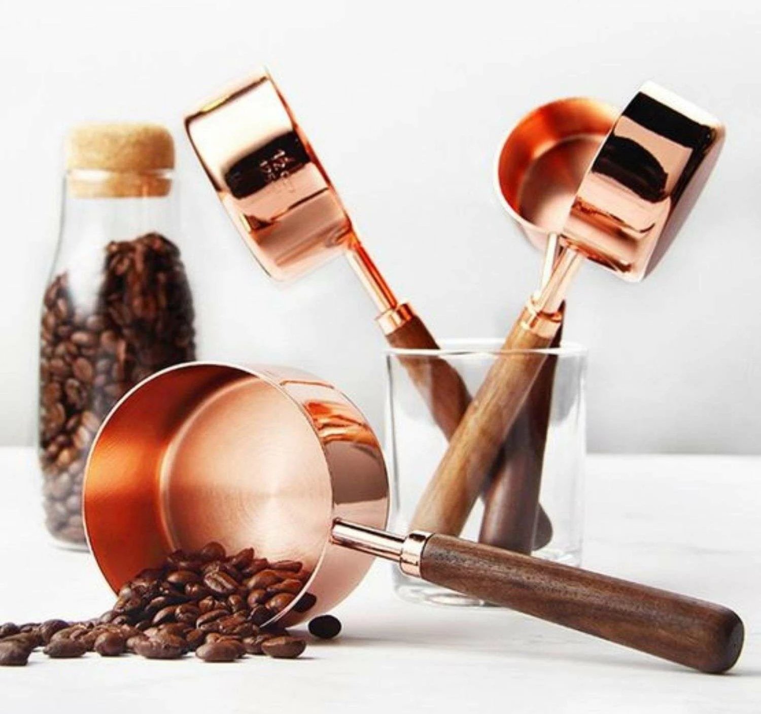 Set lugësh matëse (4 copë), ngjyrë bakri, Hermia Concept