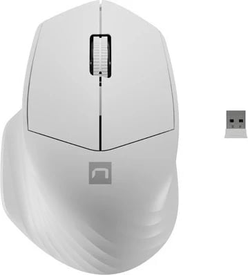 Maus pa tela Natec Siskin 2 BT 5.0 + 2.4GHz, i bardhë