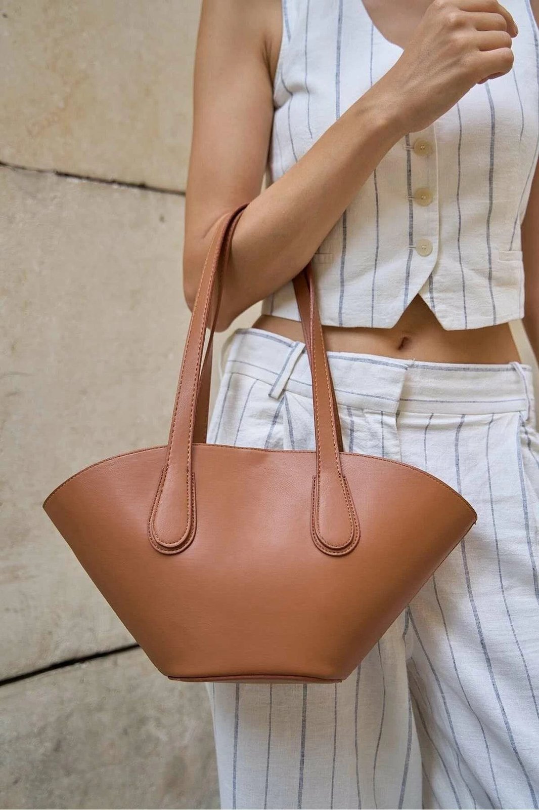 Çantë dore Zoozie Bags, MK1020224SV10-002, ngjyrë kafe e hapur