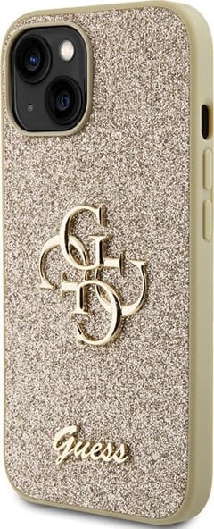 Mbështjellës Guess Glitter Script Big 4G për iPhone 15, Ari Mbështjellës Guess Glitter Script Big 4G për iPhone 15, Ari