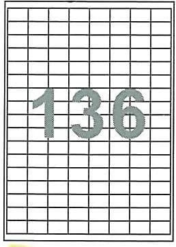 Etiketa vetëngjitëse NEXT 25.4x16.9mm, 136/fletë, 100 fletë, të bardha