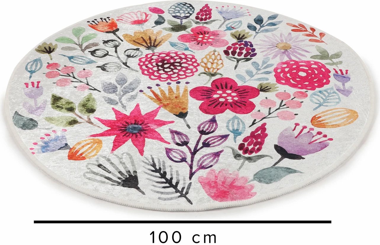 Qilim i rrumbullakët, shumëngjyrësh, 100 cm, Conceptum Hypnose, Drenaj Çap 100