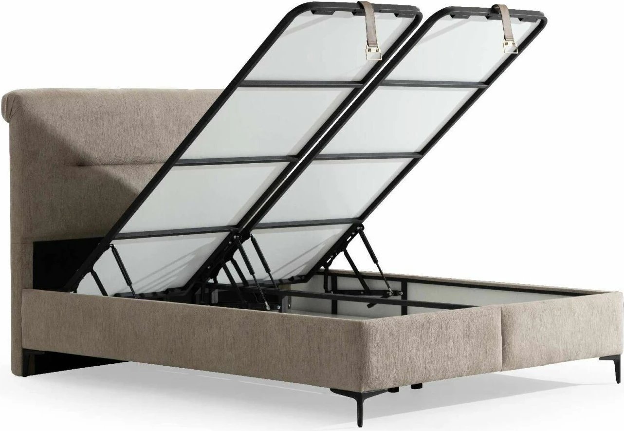 Bazë dhe mbështetëse krevati dopio, Skye Decor Mia, 160x200, ngjyrë kafe e çelët