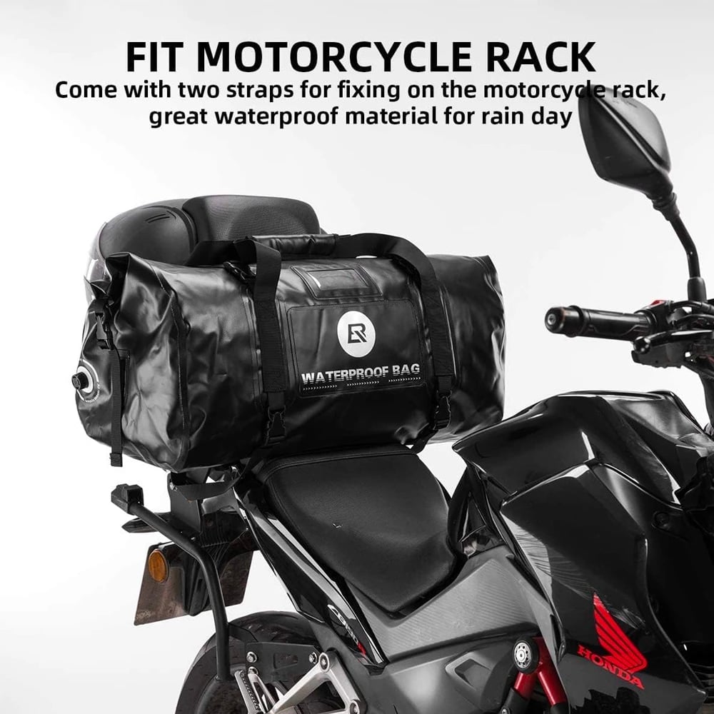 Çantë motoçiklete Rockbros AS-005BK, 55L, e zezë, e papërshkueshme nga uji
