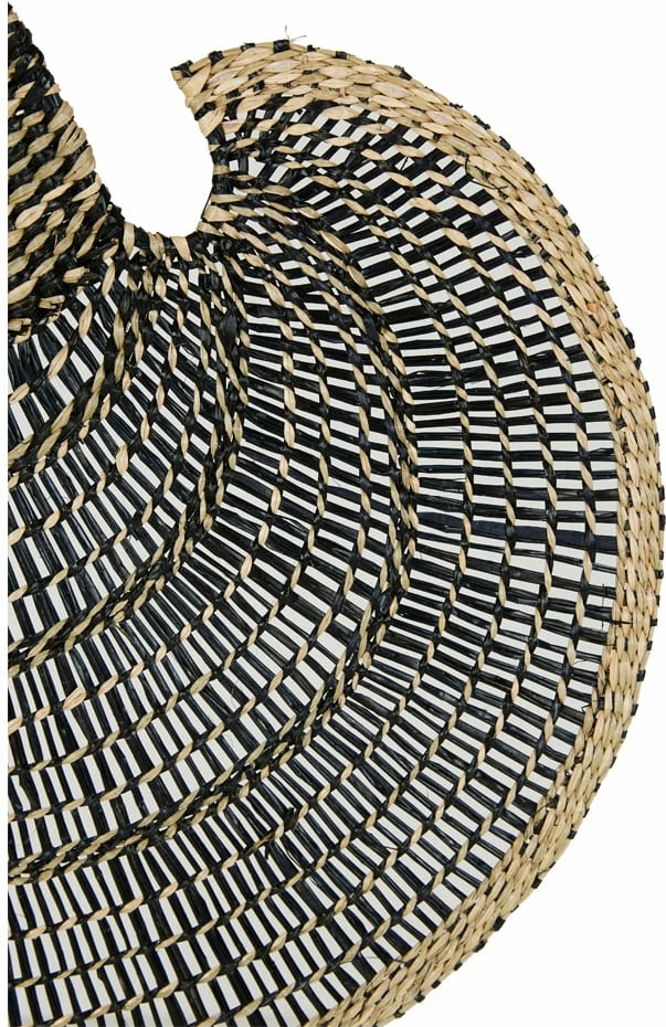 Dekor muror JABBAR, kashtë deti, natyrale e zezë, 85x59cm