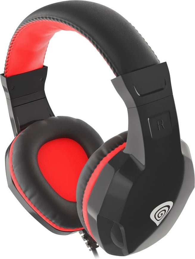 Kufje gaming Genesis Argon 110 me mikrofon, Stereo, 180 cm kabllo, Zezë-Kuqe