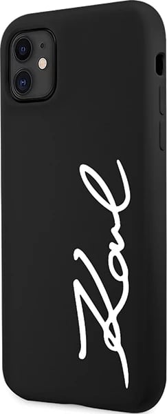 Mbështjellës Karl Lagerfeld KLHCN61SKSVGK për iPhone 11/XR 6.1", silikon, e zezë