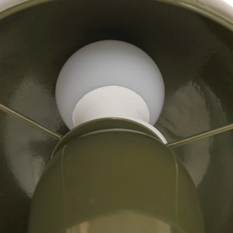 Llambë tavoline Mushi, metal, ngjyrë kaki, 20x24.5cm