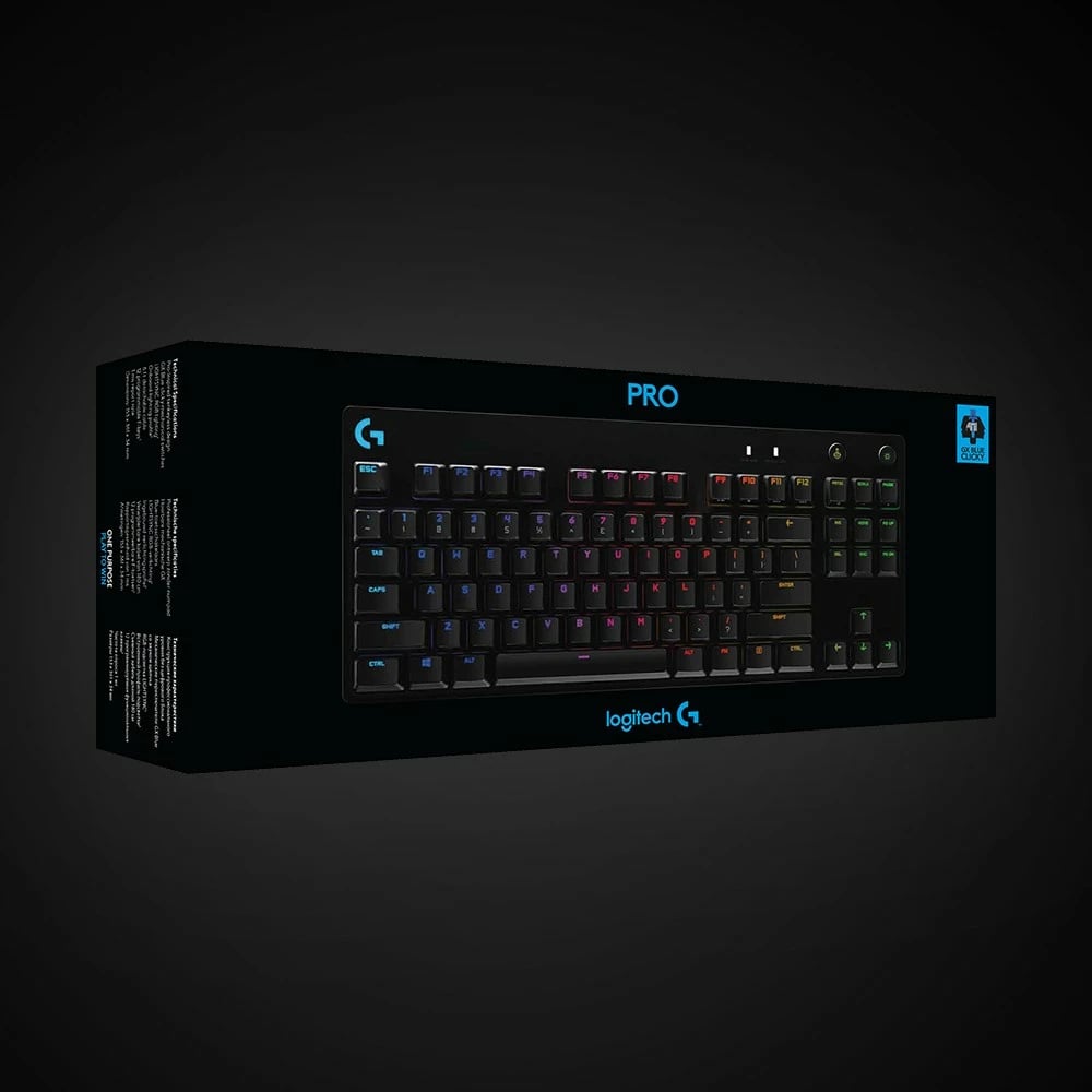 Tastierë gaming Logitech Pro USB Qwertz GX Blue mekanik kabllor zi