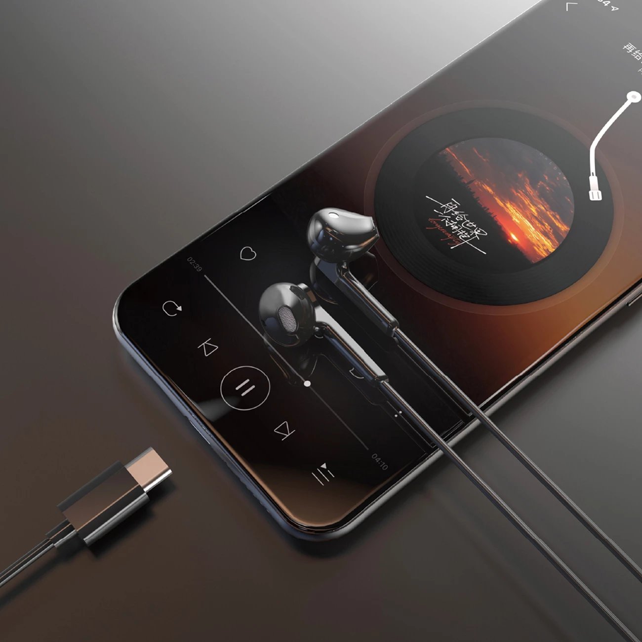 Kufje in-ear Dudao X3C me kabllo, USB-C, 1.2m, të zeza