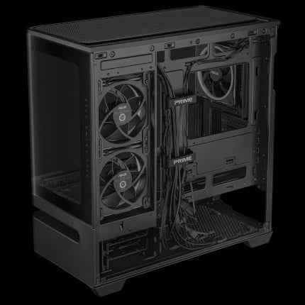 Kasë ASUS PRIME AP202 TG ARGB, e zezë