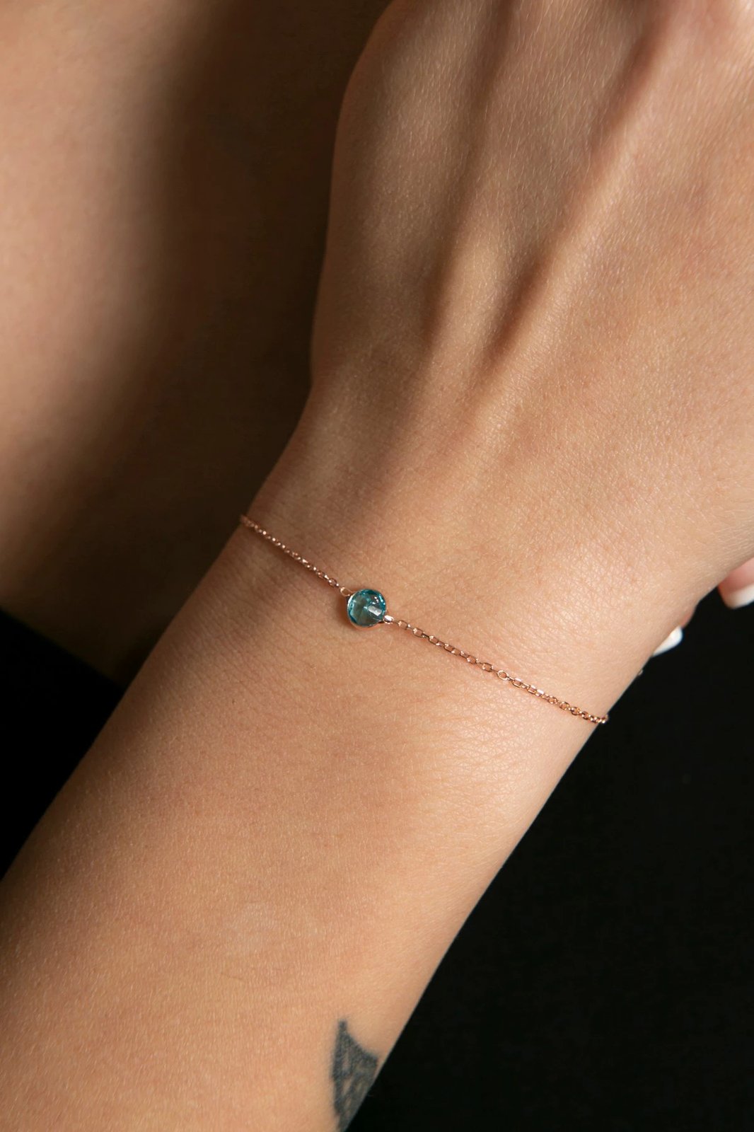 Byzylyk argjendi Elika Silver, ngjyrë rozë e artë, TFNY65165