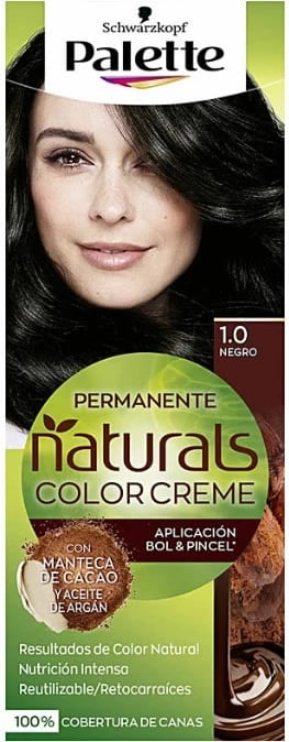 Bojë flokësh Schwarzkopf Palette Naturals Color Creme 1.0 e zezë