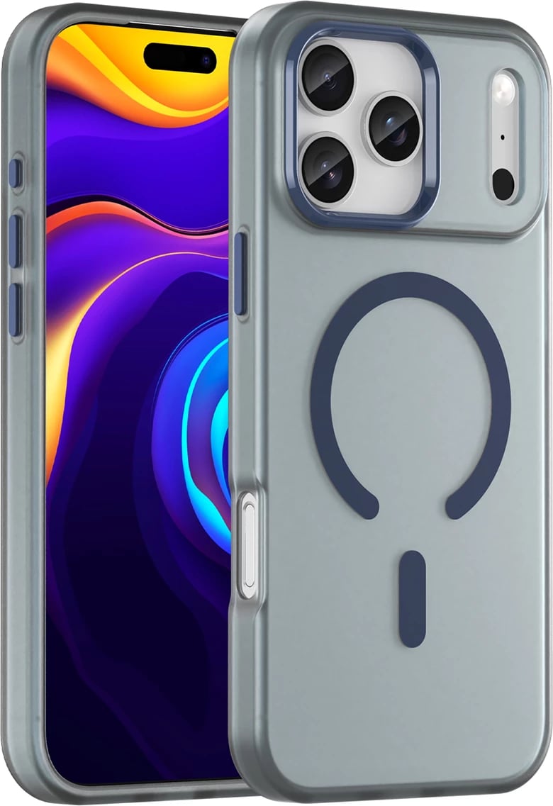 Mbështjellës Hurtel për iPhone 17 Pro, MagSafe, Blu mat