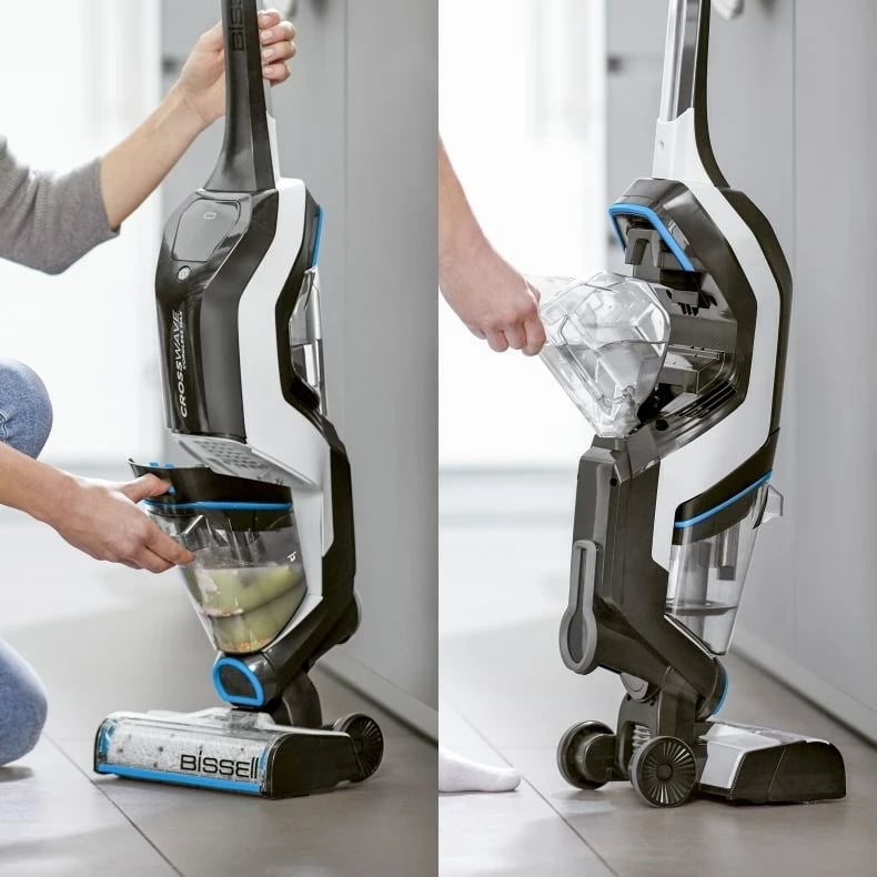 Fshesë vertikale BISSELL CrossWave Cordless Max 2767N, pa kabllo, 0.82L, Blu