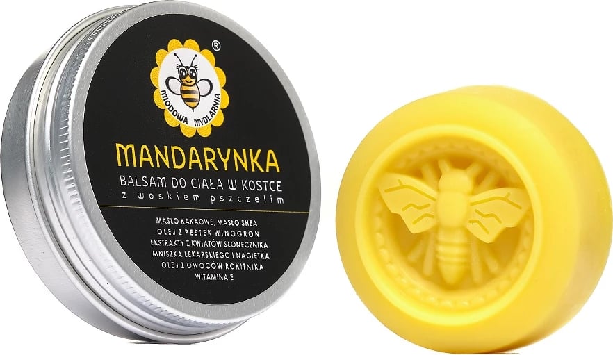 Balsam për trup për femra Miodowa Mydlarnia Mandarin Body Balm in a Bar, 40g