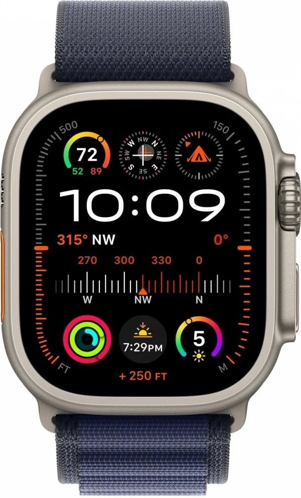 Rrip Alpine Apple Watch, 49 mm, S, Titanium, Navy blue