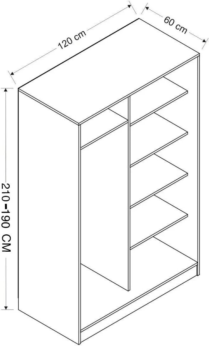 Dollap Hanah Home, Kale, i bardhë-antracit, 2309