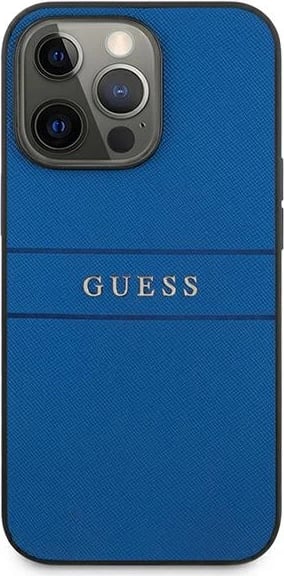 Mbështjellës Guess Saffiano Stripe për iPhone 13 Pro Max 6.7", Kaltër Mbështjellës Guess Saffiano Stripe për iPhone 13 Pro Max 6.7", Kaltër