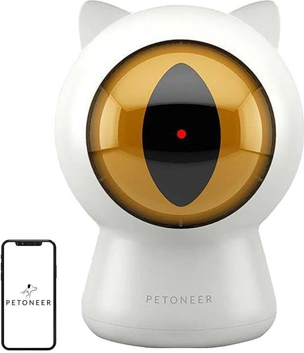 Lodër smart për mace Petoneer Smart Dot PTY010, me kontroll nga aplikacioni, e bardhë
