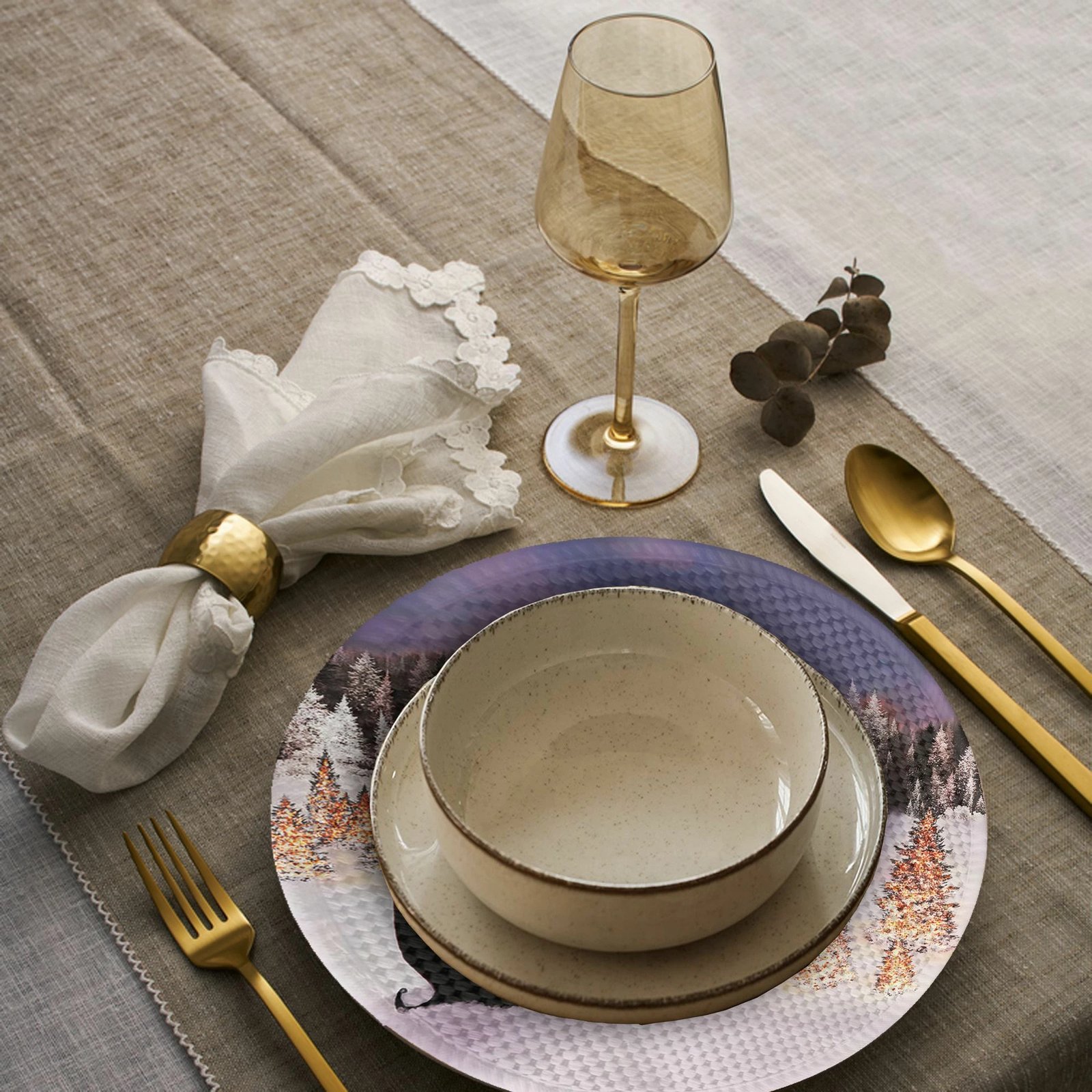 Set nënshtrues tavoline Hermia Concept, shumëngjyrësh, 4171Supla, 4 copë