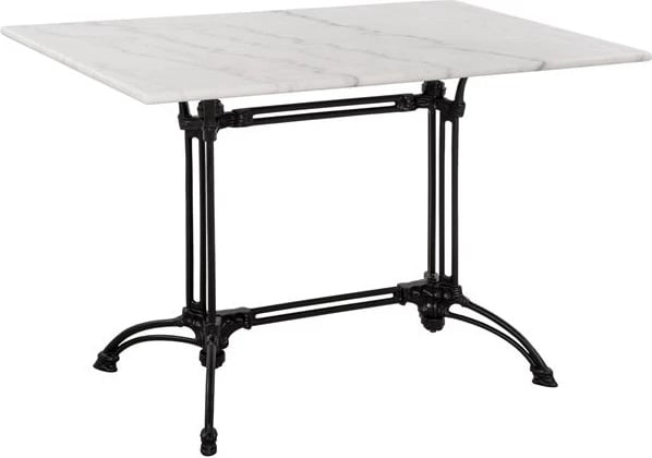 Tavolinë me 2 këmbë, bazë prej gize, FH5612, mermer, 110x70