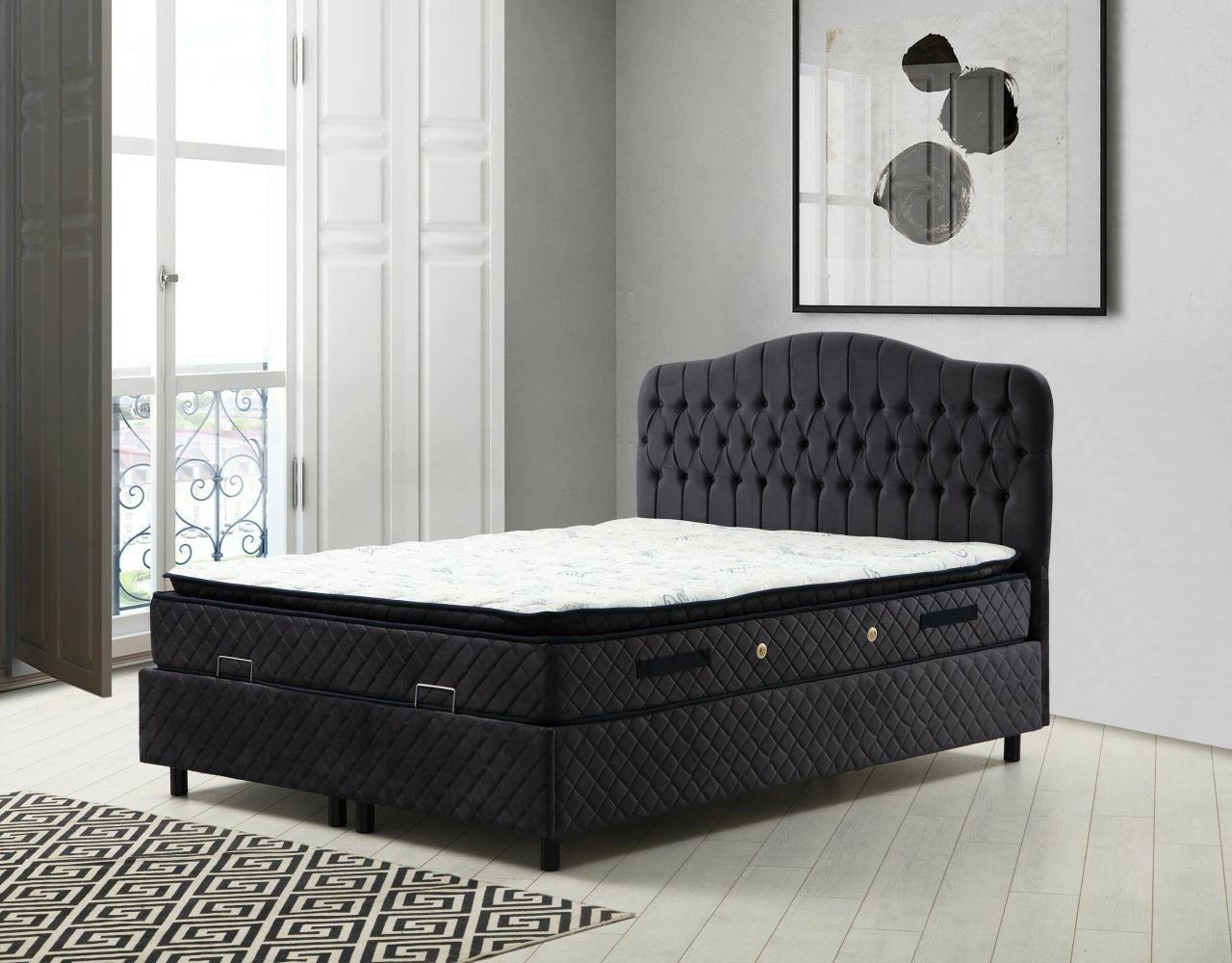 Set dysheku, baza dhe shtrati, ngjyrë antracit, Skye Decor, 140x200 v2