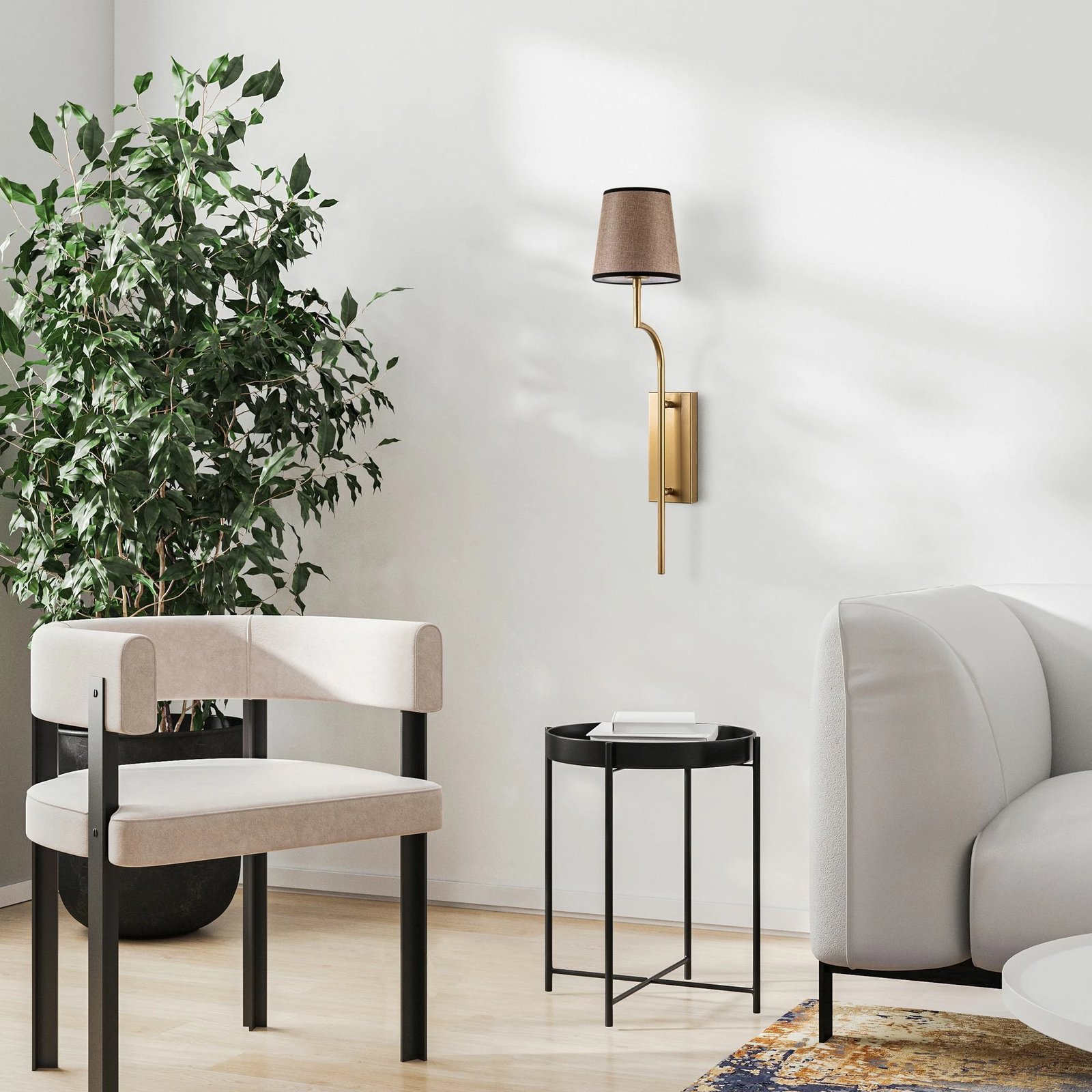 Llambë muri Opviq, Lumora - 15334, ngjyrë ari dhe kafe e çelët