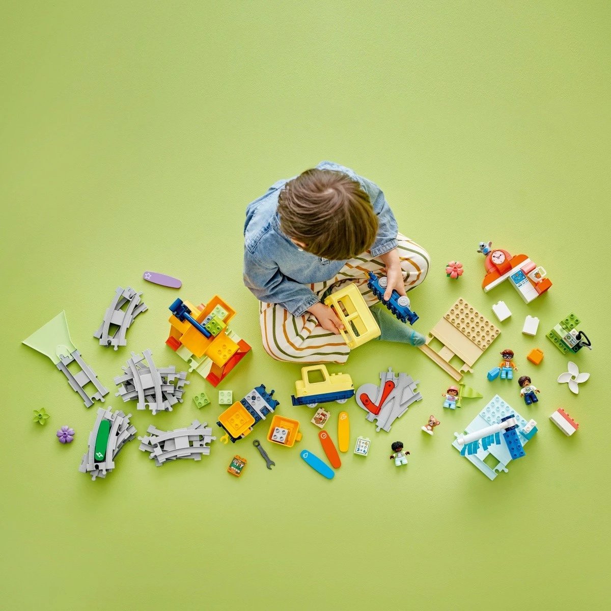 Set lodrash LEGO DUPLO 10428 tren interaktiv i madh, 103 pjesë, shumëngjyrësh