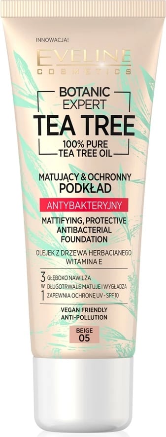 Fondatinë për femra Eveline Cosmetics Botanic Expert Tea Tree 05 Beige 30ml