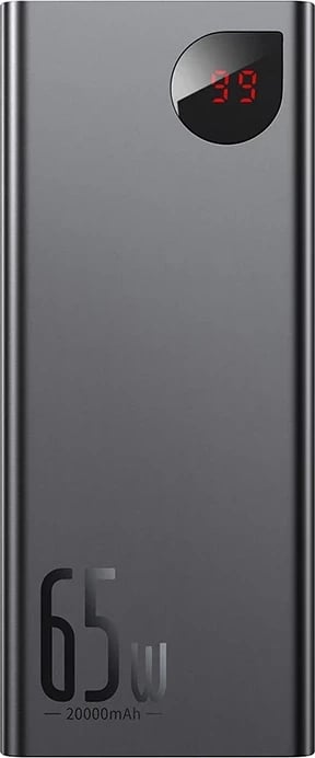 Powerbank Baseus Adaman Metal PPIMDA-D01, 20000mAh, 65W, e zezë