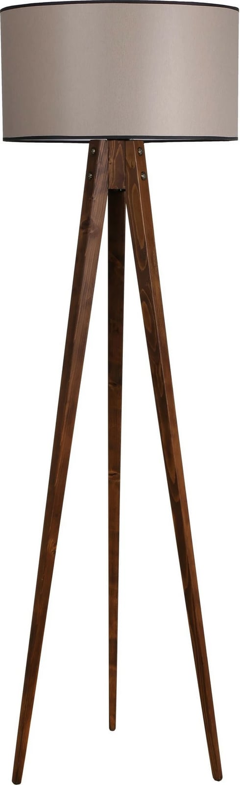 Lambader tripod prej druri, ngjyrë arre, Opviq, cilindër, 82, abajur