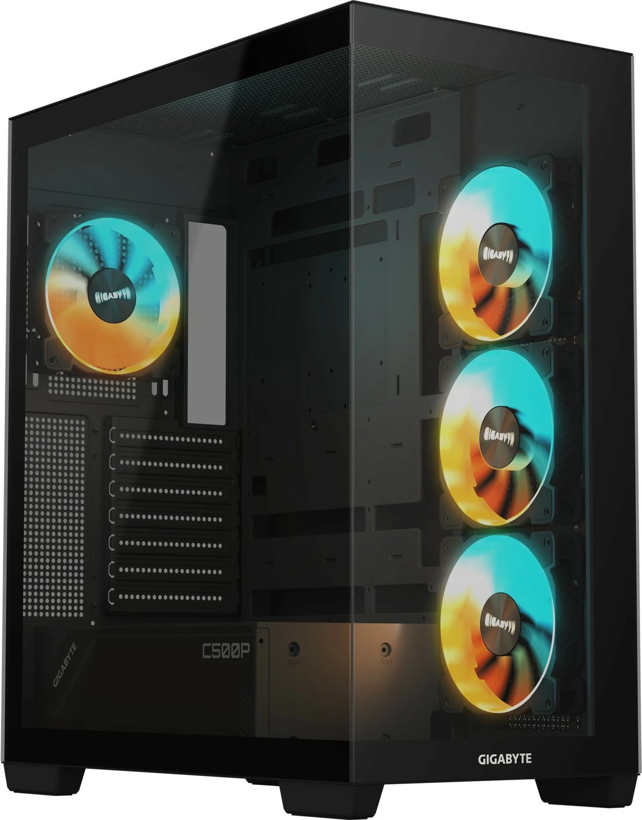 Kasë Gigabyte GB-C500P ST RGB, midi tower, e zezë