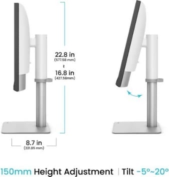 Monitor Benq PD2730S, 27", 5K, IPS, Thunderbolt 4, Argjendtë/Bardhë