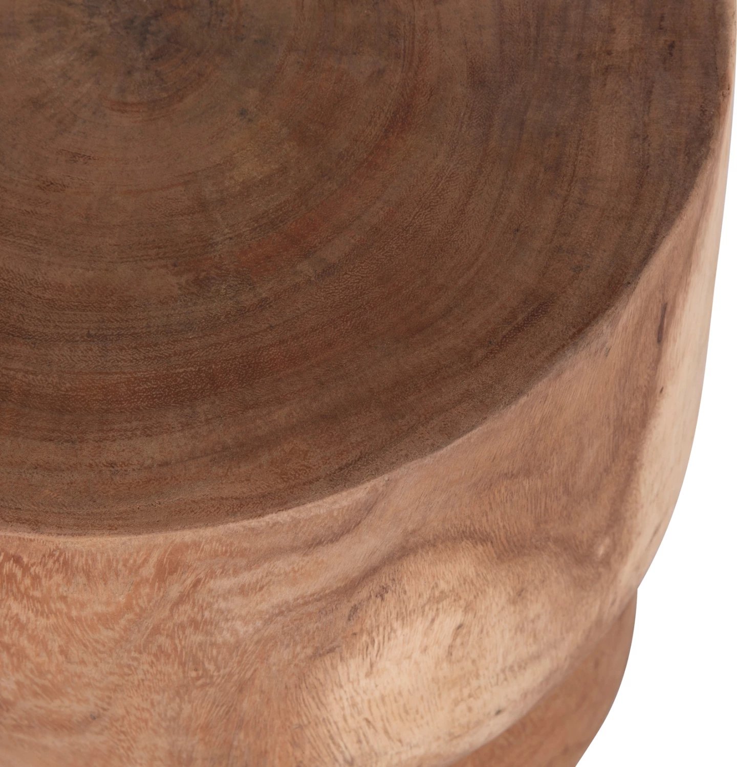 Tavolinë anësore ose stol cilindrik FEBRY, dru suar natyral, Φ40x46cm