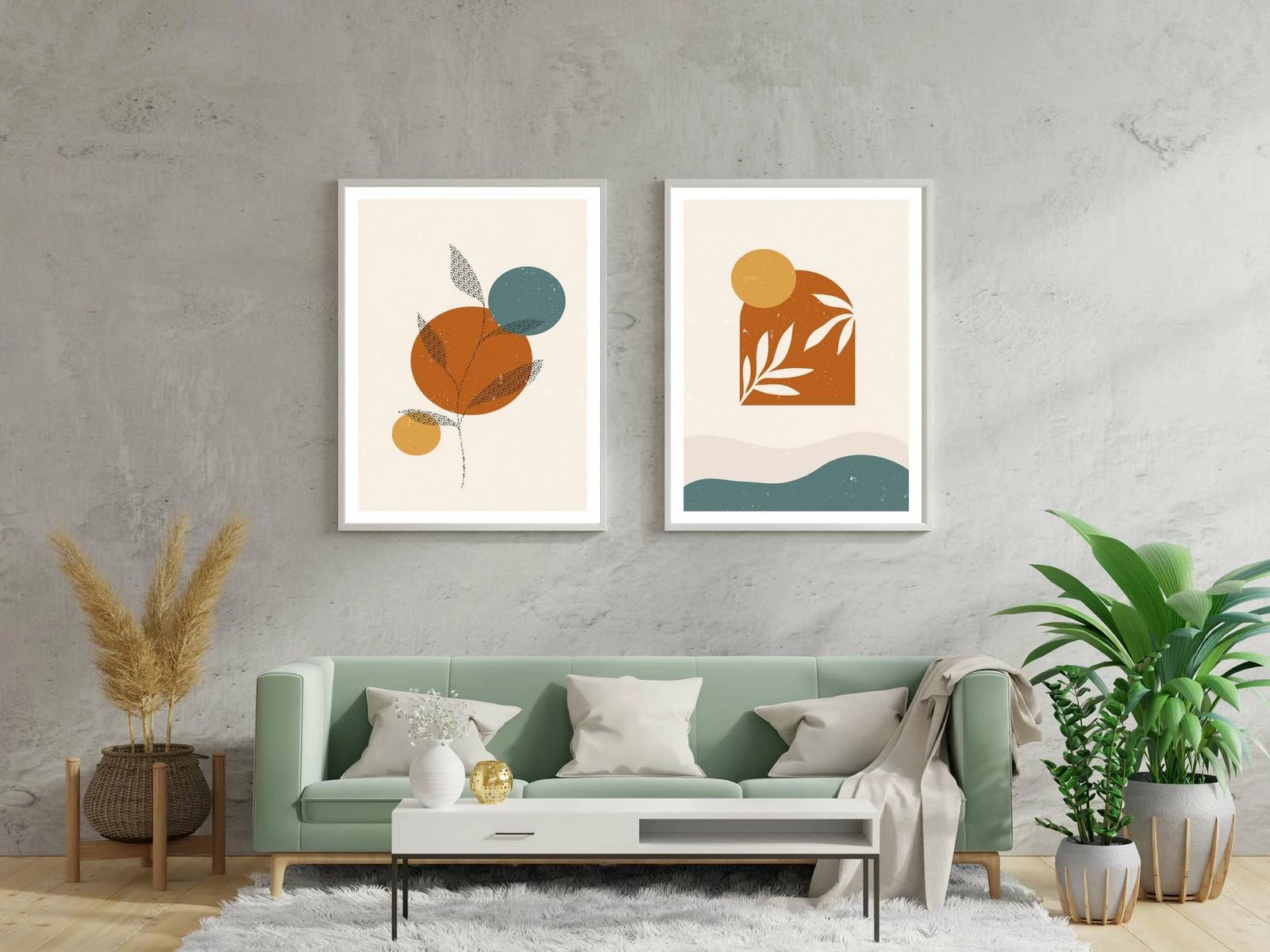 Set pikturash dekorative me kornizë MDF, Wallity, Mp2-00110, 40x50cm (2 copë)