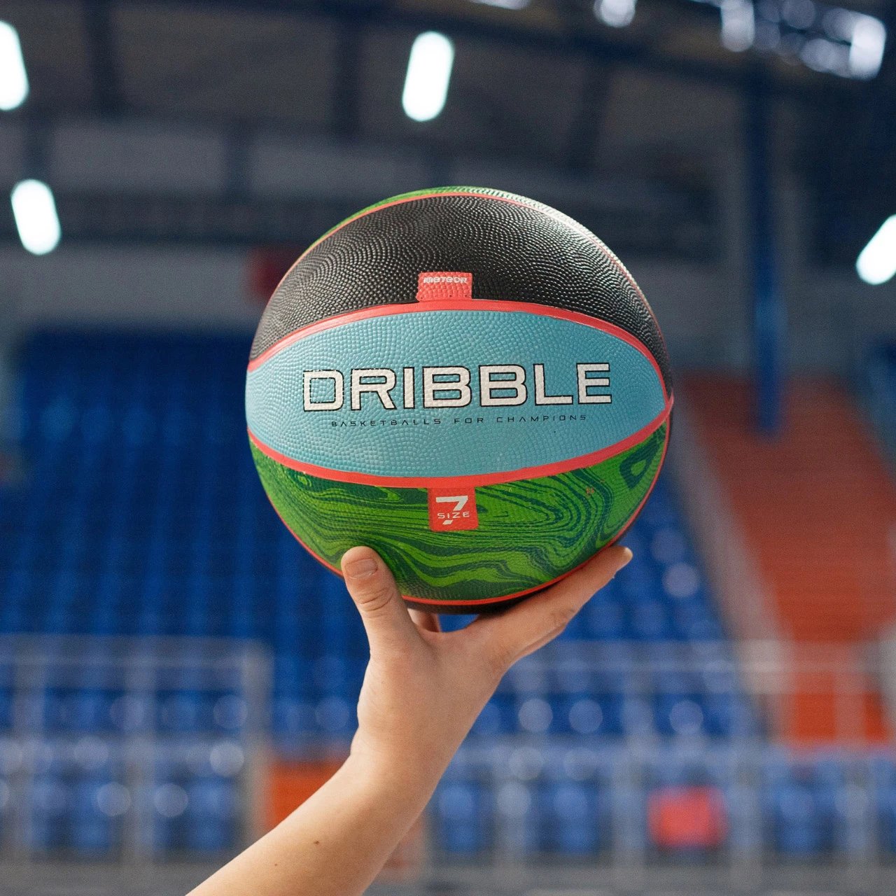 Top basketbolli Meteor për meshkuj, blu-jeshile-e zezë Top basketbolli Meteor për meshkuj, blu-jeshile-e zezë