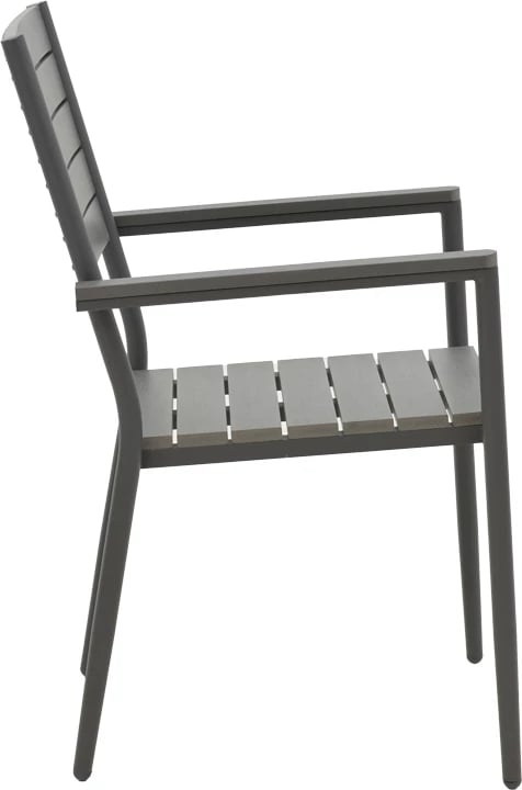 Karrige për kopsht Uplift alumini anthracite- dru i përpunuar gri 60x56.3x89cm