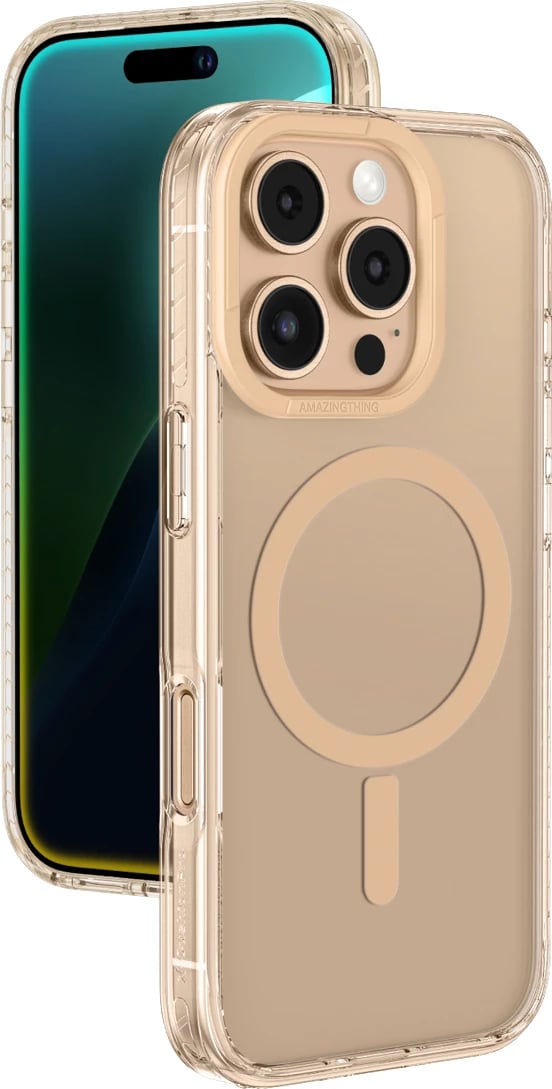 Mbështjellës AmazingThing Titan Pro Mag me unazë magnetike për iPhone 16 Pro Max, Rozë e artë