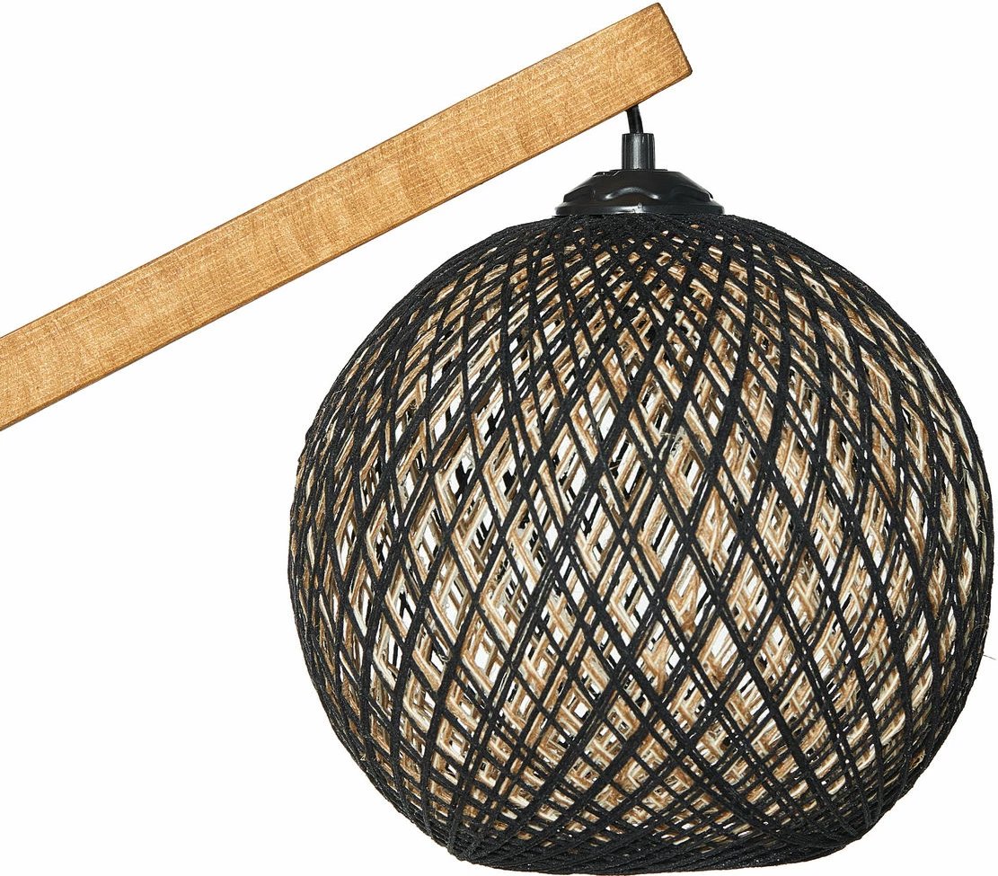 Llambë tavoline Opviq, Beehive JES, dru pishe, jute, ecru/kafe/zezë