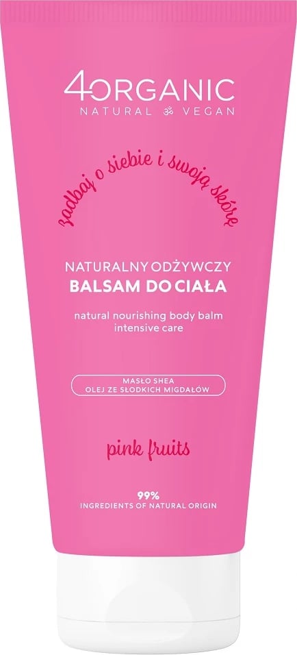 Balsam trupi për femra 4organic Natural Nourishing Body Balm Pink Fruits 150ml
