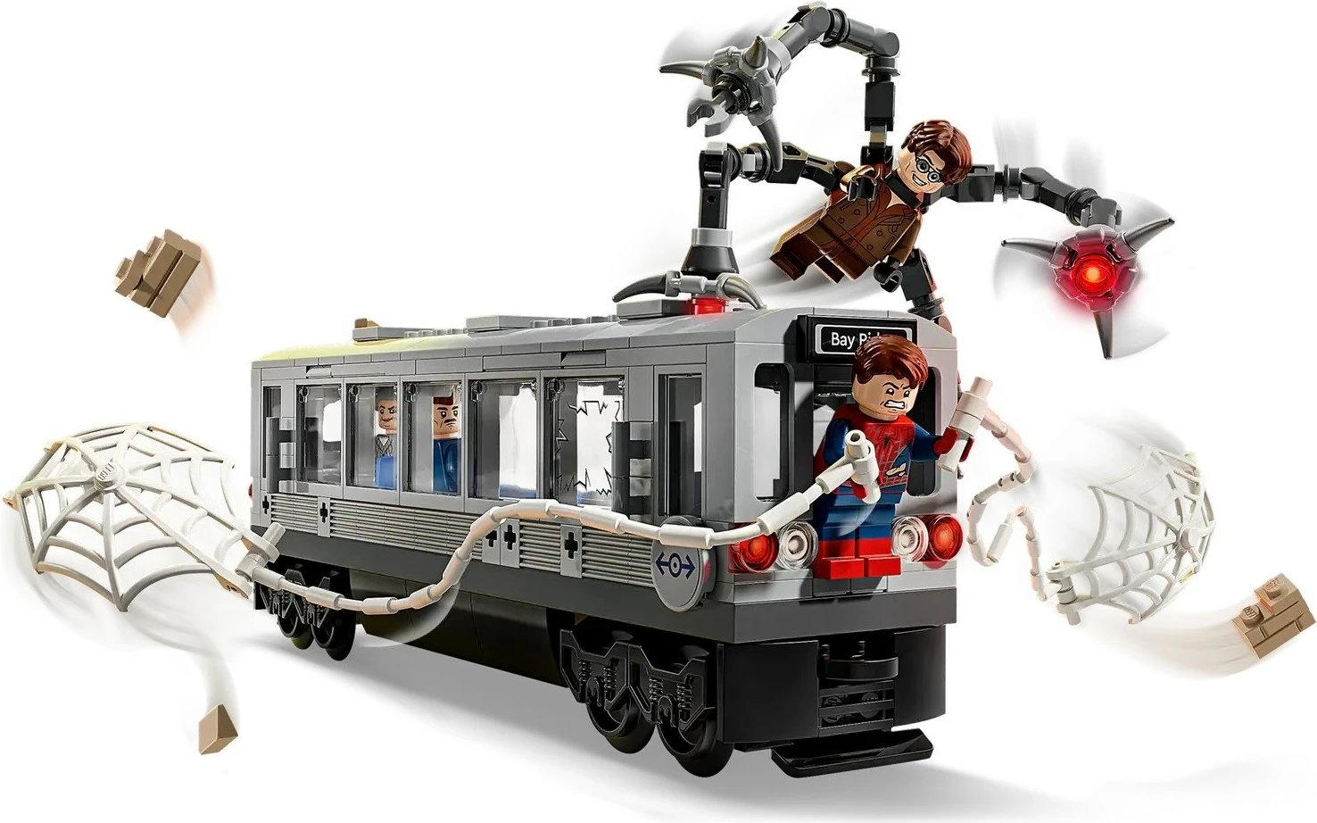 Set LEGO Marvel 76321 Spider-Man vs. Doc Ock Subway Train Scene, 303 pjesë